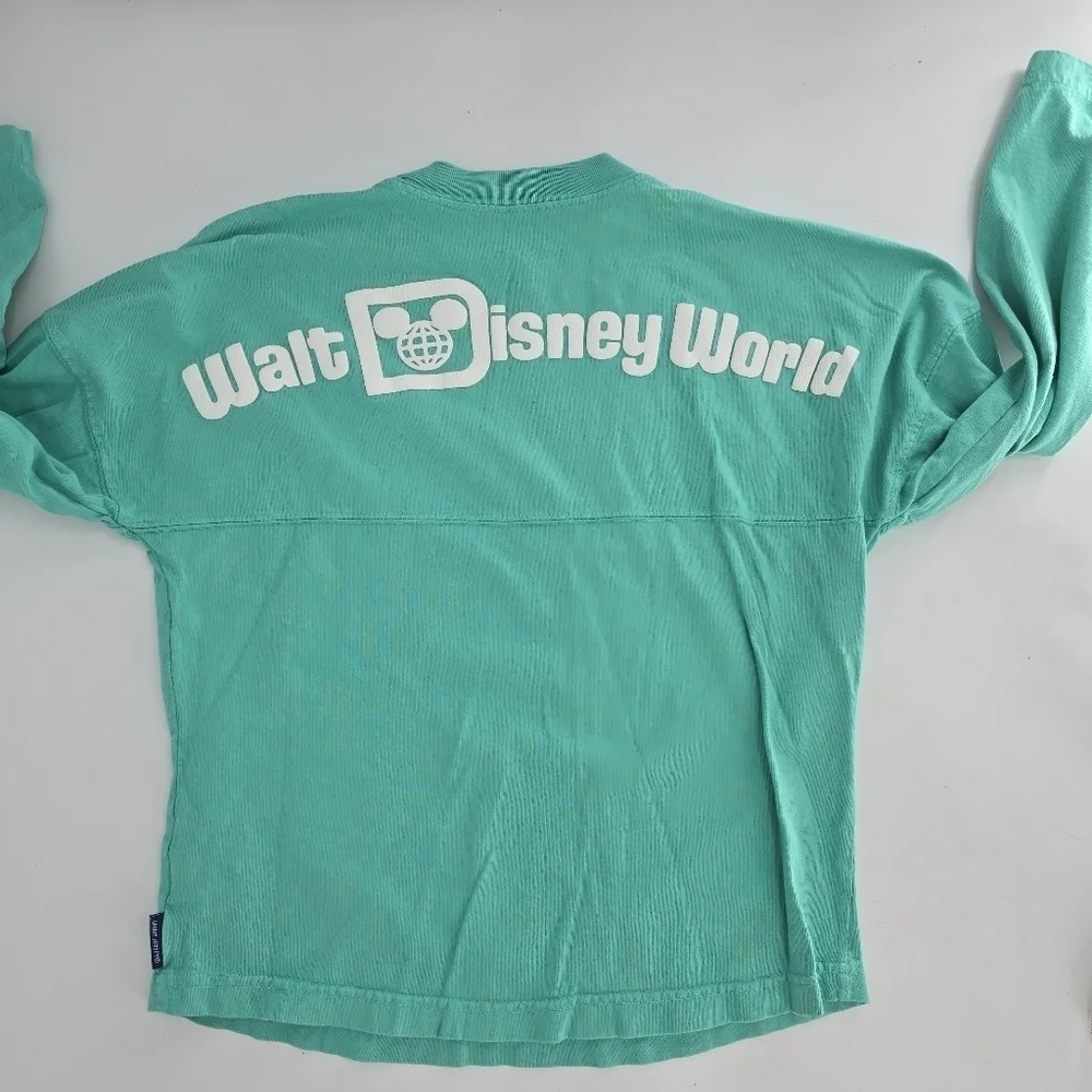 walt disney world disney parks green teal long sleeve kids  spirit jersey large